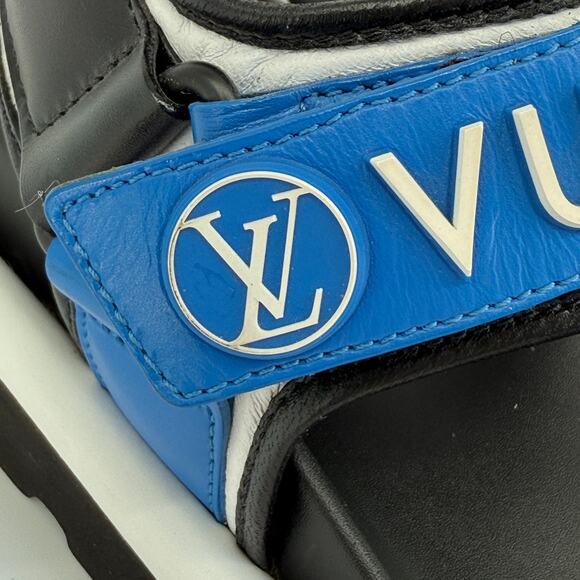 Louis Vuitton Pool Pillow Strap Sandals Blue Designer Rare Leather US 8.5 39 - Picture 14 of 15